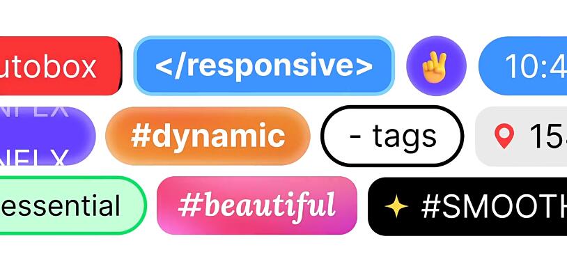 AE模板-动态标签DIY时尚文字标题动画 Dynamic Tags