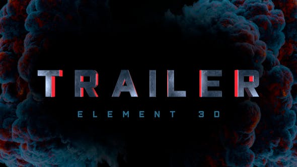 AE模板-使用E3D制作三维立体文字标题史诗震撼预告片头 Strong Trailer Titles-精品资源站