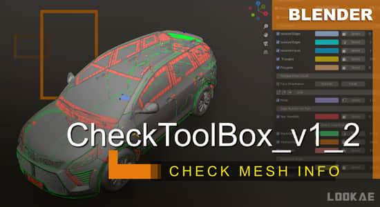 Blender插件-三维模型信息高亮显示工具 CheckToolBox V1.4-精品资源站