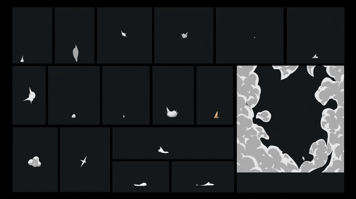 AE脚本-900个卡通能量电流冰雪火焰烟雾爆炸植物生长MG动画特效Magic Button+视频素材