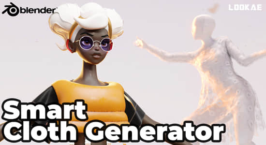 智能服装设计布料模拟生成器Blender插件 Divine Cut | Smart Cloth Generator V2.3-精品资源站