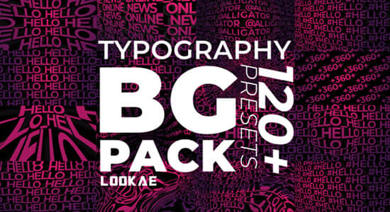 AE预设-131个专业设计文字标题排版样式背景动画 Typography BG Presets Pack-精品资源站