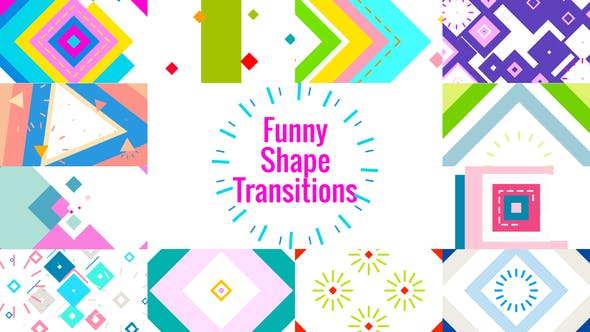 AE模板-12组有趣的MG图形转场动画 Funny Shape Transitions-精品资源站