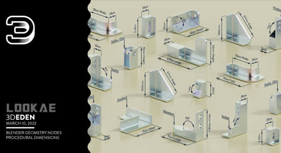 Blender插件-模型尺寸测量工具 Geometry Nodes Dimensions System V1.2-精品资源站