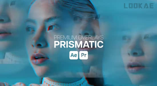 AE/PR模板-棱镜折射叠加视觉效果 Premium Overlays Prismatic-精品资源站