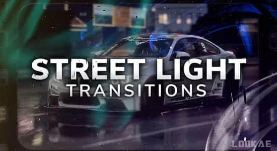 FCPX插件-12组复古老胶片边框刮痕闪光转场过渡预设 Street Light Transitions-精品资源站