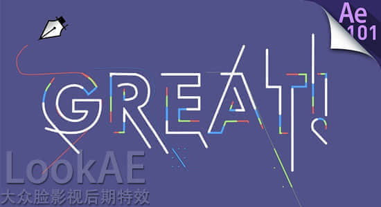 AE教程：MG文字描边书写动画 SkillShare – After Effects Motion Graphics 101 Typographic Line Logo Build-精品资源站