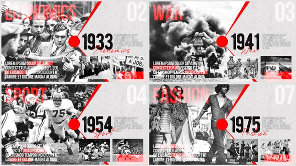 AE模板-历史纪录片时间轴历程发展片头 Moments of History-精品资源站