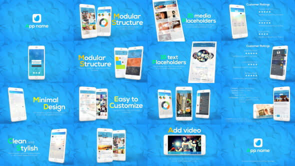 AE模板：三维手机界面APP应用介绍推广 App Promo-精品资源站