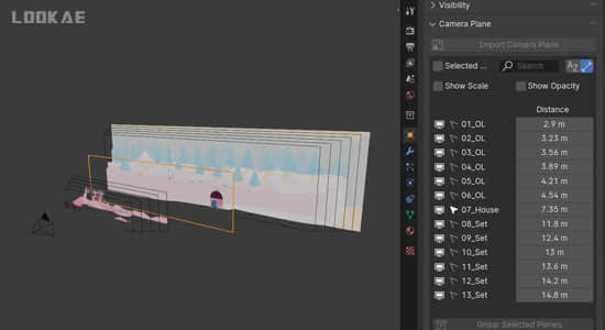 Blender插件-图片导入分层摄像机动画 Camera Plane v1.5.0-精品资源站
