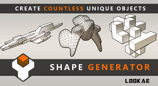 Blender插件-快速创建无限多种独特的三维模型对象 Shape Generator V1.79  + 使用教程-精品资源站