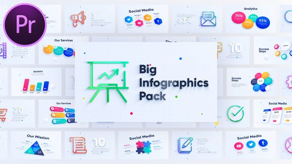 PR模板-90种彩色质感企业商务信息图表动画元素包 Corporate Infographics Charts Pack-精品资源站