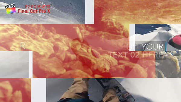 FCPX插件+Motion模板：彩条过渡图文介绍展示LOGO片头包装 Color Stripes Opener 含音乐-精品资源站