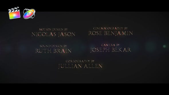 FCPX插件-大气史诗电影开场演职人员介绍文字标题动画 Cine Credit 第1季 + 使用教程-精品资源站