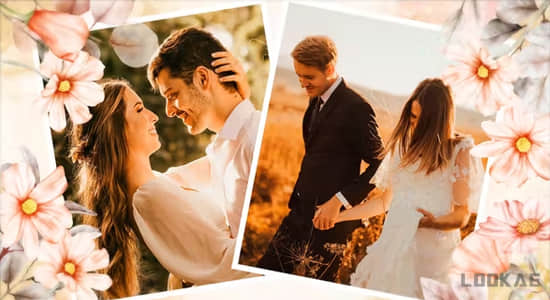 AE模板-浪漫爱情婚礼照片电子相册介绍动画 Romantic Wedding Slideshow-精品资源站