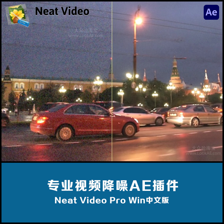 中文汉化AE插件-最强最优秀专业视频降噪插件 Neat Video Pro 5.6.5 Win-精品资源站