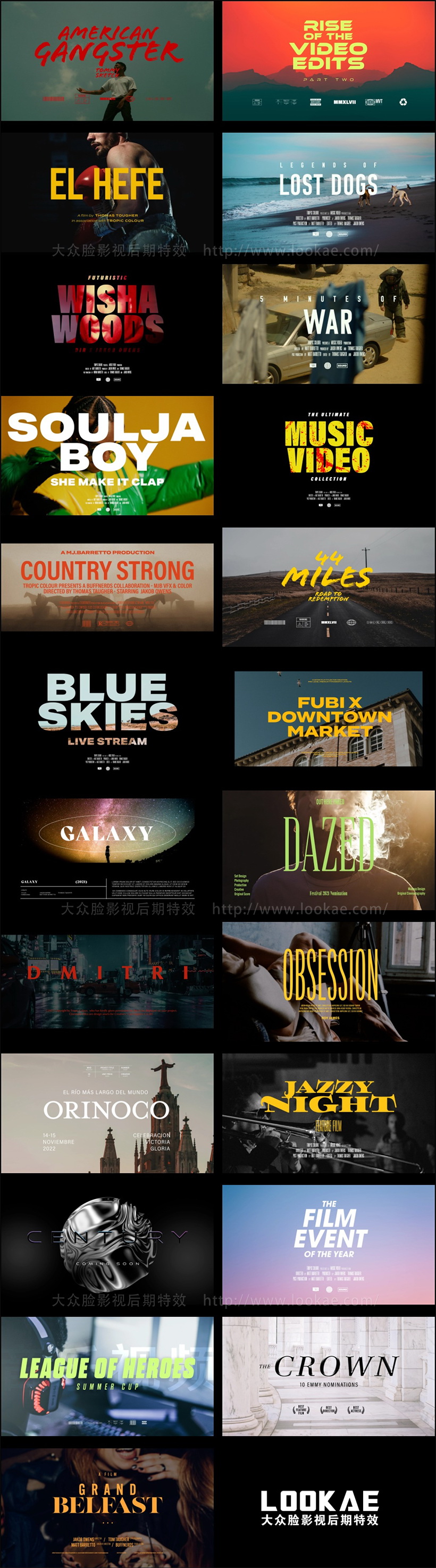 PR模板/FCPX插件/PS模板-20组创意史诗电影文字标题排版视觉设计 Tropic Colour - Film Titles-LookAE.com PR模板/FCPX插件/PS模板-20组创意史诗电影文字标题排版视觉设计 Tropic Colour - Film Titles