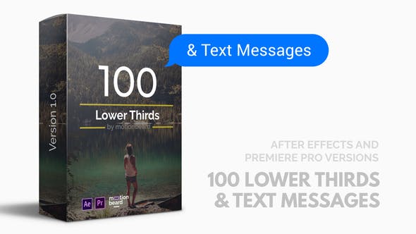 PR预设+AE模板：100种文字标题字幕条动画预设 100 Lower Thirds and Messages-精品资源站