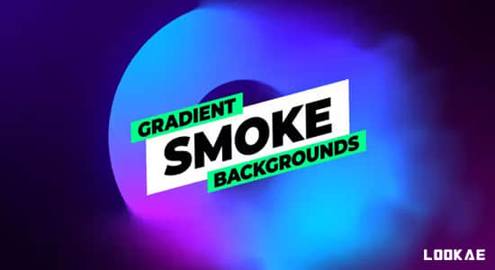 AE模板-渐变霓虹烟雾朦胧彩色背景动画 Gradient Neon Backgrounds-精品资源站