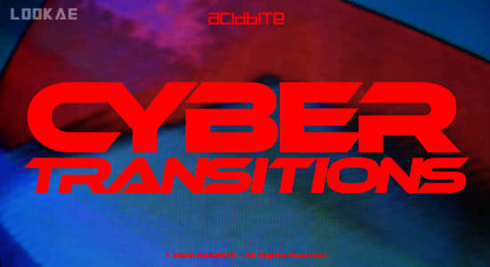 50个赛博朋克故障毛刺干扰转场过渡4K视频素材(含音效) Cyber Transitions-精品资源站