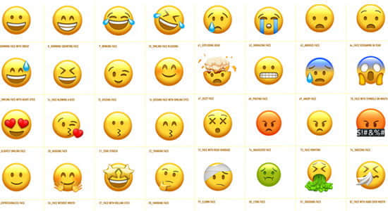 AE模板-102个可爱卡通社交网络Emoji表情动画+渲染好的视频素材-精品资源站