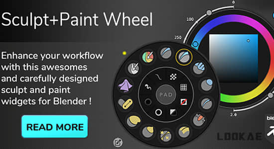 雕刻绘画快捷操作小工具面板Blender插件 Sculpt-Paint Wheel V3.0.3-精品资源站