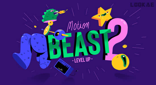 AE教程-MG动画动态图形制作角色绑定全面基础学习 Motion Beast 2-精品资源站