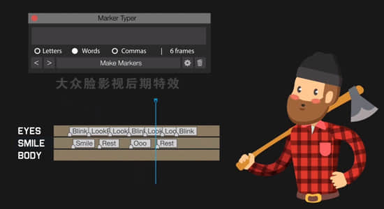 AE脚本-批量处理设置图层标记 Marker Typer v1.0-精品资源站