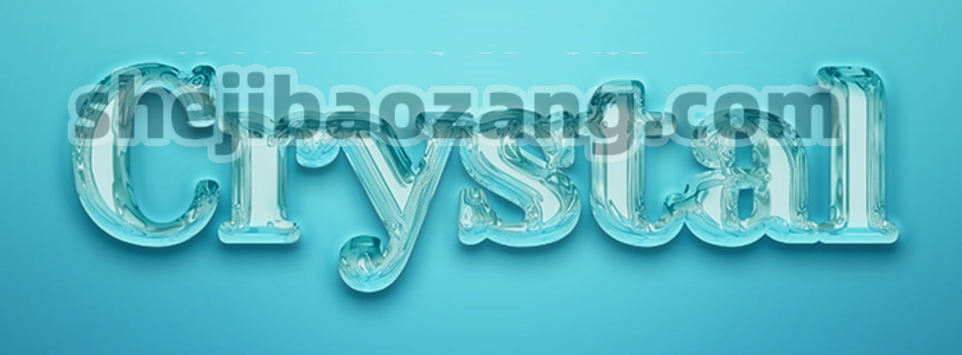 PS样机-24款3D立体文字标题海报字体logo金属玻璃塑料透明PSD模板