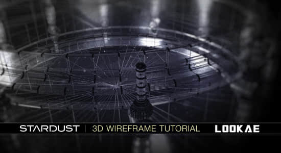 AE教程-使用Stardust插件创建3D模型网格化线框效果 Stardust 3D Wireframe-精品资源站