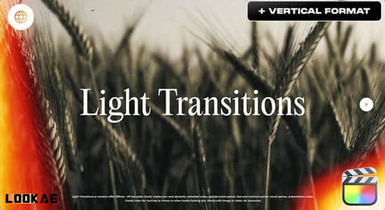 FCPX插件-16组镜头光效闪烁过渡转场预设动画 Light Transitions-精品资源站