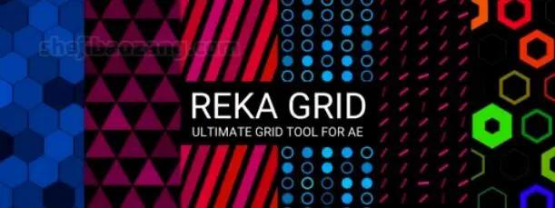 AE插件中文汉化-Reka Grid v1.3图形矩阵网格设计排列自定义动画生成器 Win/MAC-精品资源站