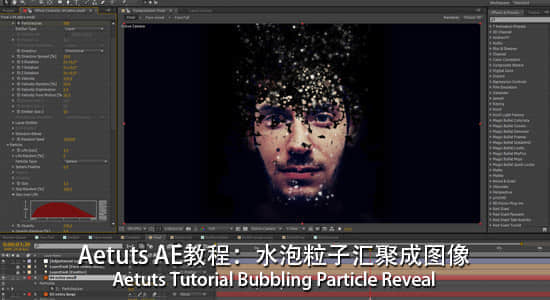 Aetuts AE教程：水泡粒子汇聚成图像 Bubbling Particle Reveal-精品资源站