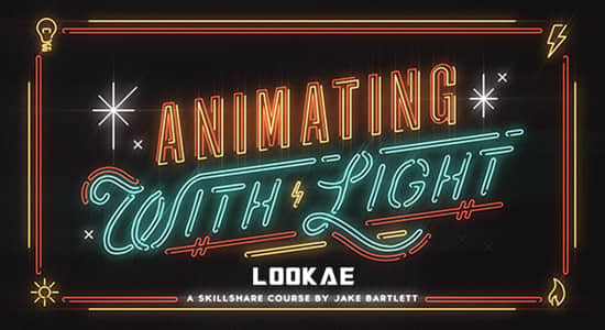 AE教程-制作霓虹发光闪烁图形动画特效 Skillshare – Animating With Light-精品资源站