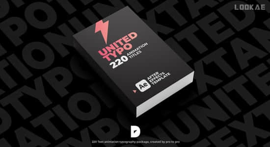 AE模板-220个文字标题排版组合动画预设 United Typo 220 Text Animation-精品资源站