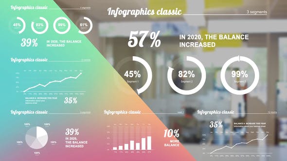 AE模板-白色干净公司企业商务信息图表动画 Infographics white-精品资源站