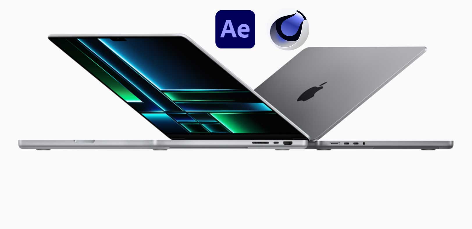 C4D/AE教程 MacBook 广告片从模型到合成产品动画教程