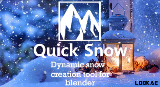 快速制作下雪覆盖特效Blender插件 Quick Snow v4.0-精品资源站