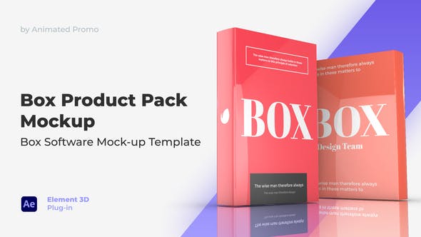 AE模板-使用E3D制作三维包装盒子产品促销介绍 Box Product Mockup-精品资源站