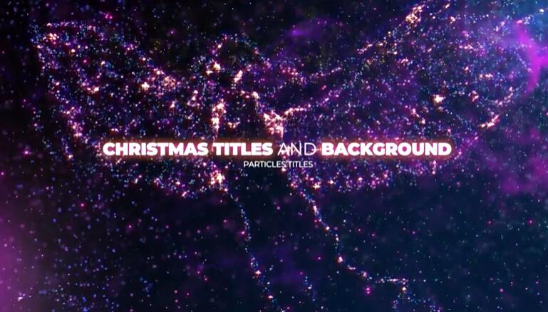 AE模板 圣诞节日快乐粒子背景文字标题开场片头动画 Creative Christmas Opener