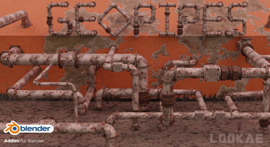 三维下水管道模型生成器Blender插件 GeoPipes v1.0.1 – Geometry Nodes Pipes-精品资源站
