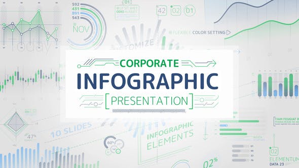 AE模板-222个公司企业商务数据信息图表展示动画 Corporate Infographic Presentation-精品资源站