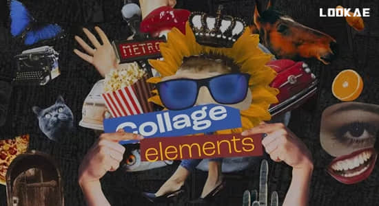 AE模板-创意折纸拼贴定格动画 Creative Collage Pack-精品资源站
