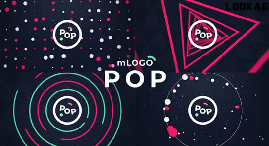 FCPX插件-30种创意图形LOGO标志展示MG动画 mLogo POP-精品资源站