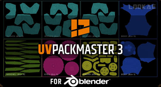 Blender插件-高效且功能齐全的UV贴图打包工具 UVPackmaster PRO v3.3.2-精品资源站