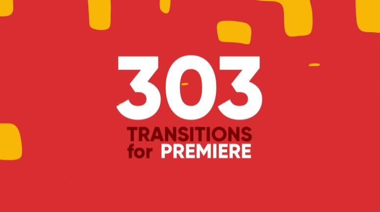 AE/PR模板 303个动漫卡通MG图形转场动画预设 Cartoon Transitions