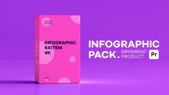 PR模板-44个信息数据柱状圆形图表标题动画 Infographics CallOuts-精品资源站