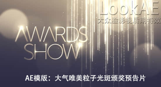 AE模板-大气唯美粒子光斑公司企业年会活动婚礼晚会颁奖预告片头 Awards Show v2.5-精品资源站