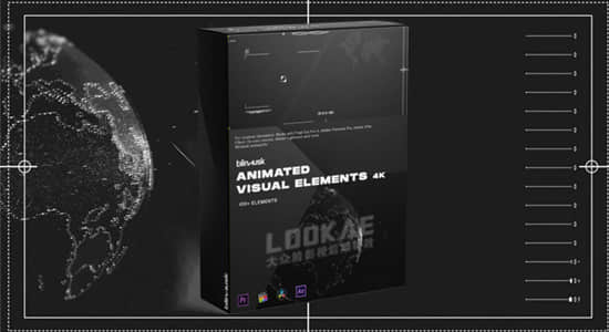 4K视频素材-100个未来数字科技感HUD视觉动画元素 Animated Visual Elements-精品资源站