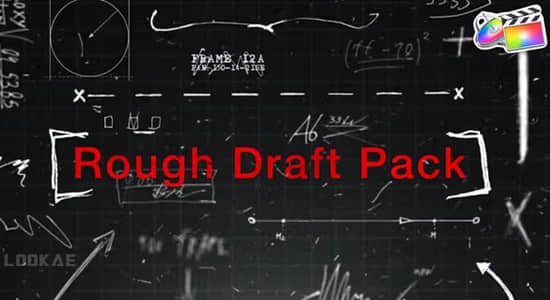 FCPX插件-180个独特设计手绘草稿图形元素动画 Rough Draft Pack-精品资源站